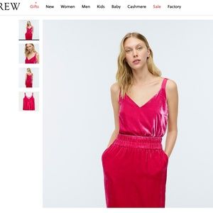 Drapey Velvet Camisole Top